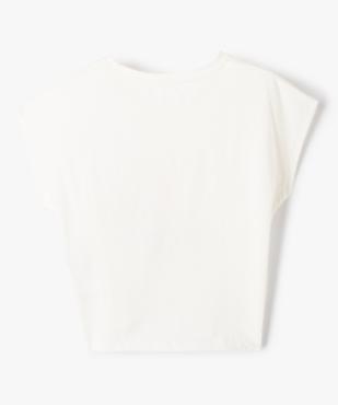 Tee-shirt fille coupe ample noué dans le bas vue3 - GEMO 4G FILLE - GEMO