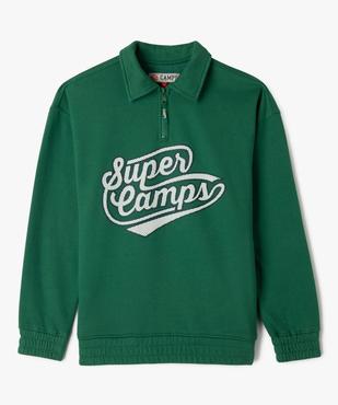 Sweat col polo zippé garçon - Camps United vue1 - CAMPS GEMO FOR GOOD - GEMO