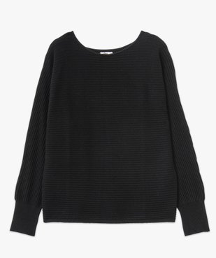 Pull en maille côtelée avec manches chauve-souris femme vue4 - GEMO(FEMME PAP) - GEMO
