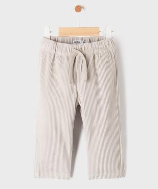 Pantalon droit en velours côtelé à taille élastiqué bébé garçon vue1 - GEMO(BEBE DEBT) - GEMO