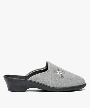Mules d'intérieur avec motif brodé et petit talon vue1 - GEMO(HOMWR FEM) - GEMO