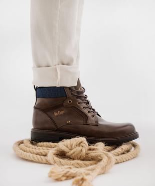 Boots à lacets et zip avec col moelleux en jean  homme - Lee Cooper vue7 - LEE COOPER - GEMO