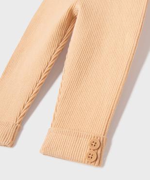 Pantalon en maille côtelée bébé fille - LuluCastagnette vue2 - LULUCASTAGNETTE - GEMO