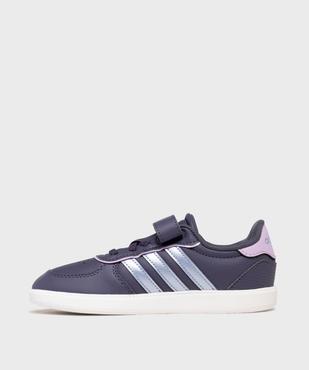 Baskets basses à scratch Breaknet Sleek EL fille - Adidas vue3 - ADIDAS - GEMO