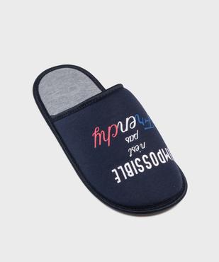 Chaussons mules en jersey imprimé homme  vue5 - GEMO(HOMWR HOM) - GEMO