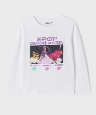 Tee-shirt manches longues en coton imprimé fille - KPop Demon Hunters vue2 - KPOP DEMON HUNTERS - GEMO