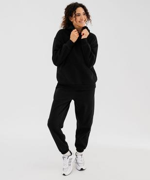 Sweat à capuche en molleton uni femme vue1 - GEMO 4G FEMME - GEMO
