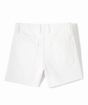 Short fille en denim aspect usé taille haute vue4 - GEMO 4G FILLE - GEMO