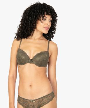 Soutien-gorge à bonnets coqués en dentelle vue1 - GEMO(HOMWR FEM) - GEMO