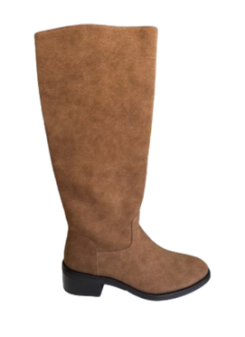 Bottes en suédine à petit talon femme vue1 - FOLLOW ME - GEMO