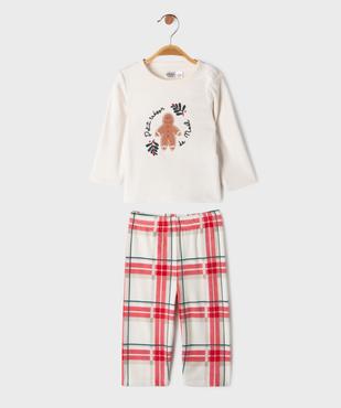 Pyjama 2 pièces Noël bébé vue1 - GEMO 4G BEBE - GEMO