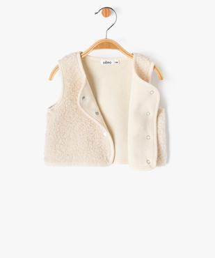 Gilet sans manches en sherpa bébé fille  vue4 - GEMO(BEBE DEBT) - GEMO