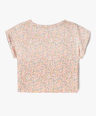 Tee-shirt court à manches courtes avec motif fille vue3 - GEMO (ENFANT) - GEMO