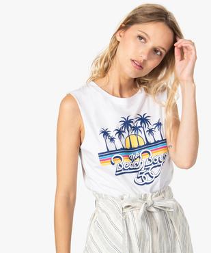 Tee-shirt femme sans manches imprimé The Beach Boys vue1 - FOLLOW ME - GEMO