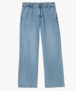 Jean wide leg taille basse en coton léger femme vue4 - GEMO(FEMME PAP) - GEMO
