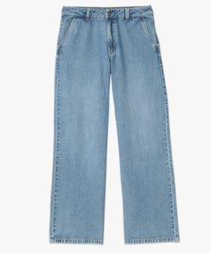 Jean wide leg taille basse en coton léger femme vue4 - GEMO(FEMME PAP) - GEMO