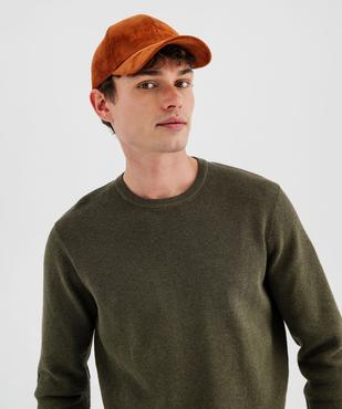 Pull col rond en coton uni homme vue2 - GEMO (HOMME) - GEMO