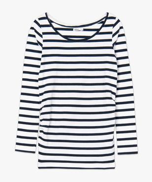 Tee-shirt de grossesse rayé à manches longues vue4 - GEMO 4G MATERN - GEMO