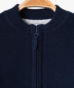 Gilet bébé en maille à fermeture zippée vue2 - GEMO(BEBE DEBT) - GEMO