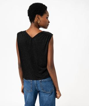 Débardeur en maille pailletée avec boutons femme vue3 - GEMO(FEMME PAP) - GEMO