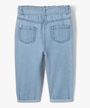 Jean bébé fille avec motifs brodés - LuluCastagnette vue3 - LULUCASTAGNETTE - GEMO
