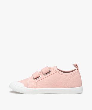 Baskets fille en toile unie  fermeture scratch vue3 - GEMO (ENFANT) - GEMO