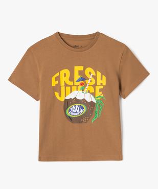 Tee-shirt manches courtes avec motif exotique garçon vue1 - GEMO (ENFANT) - GEMO