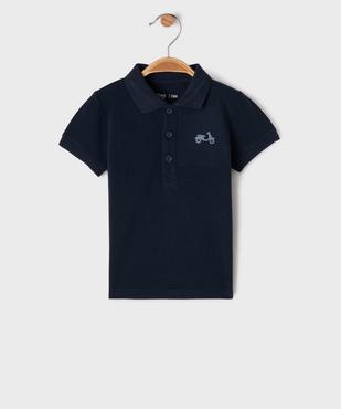 Polo manches courtes en maille piquée à motif bébé garçon vue1 - GEMO 4G BEBE - GEMO