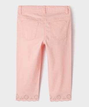 Pantacourt slim finitions brodées fille vue4 - GEMO (ENFANT) - GEMO
