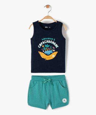 Ensemble bébé garçon 2 pièces : débardeur et short en jersey imprimé vue1 - GEMO(BEBE DEBT) - GEMO