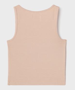 Débardeur en maille côtelée extensible fille  vue7 - GEMO 4G FILLE - GEMO