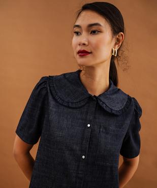 Robe chemise en jean femme vue2 - GEMO 4G FEMME - GEMO