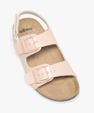 Sandales fille unies à larges brides à boucle et à scratch vue5 - PREMIER PRIX BY GEMO - GEMO