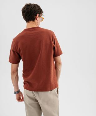 Tee-shirt manches courtes en maille épaisse homme vue3 - GEMO (HOMME) - GEMO