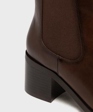 Boots Chelsea zippées à talon haut femme - Valentina Baldano vue6 - VALENTINA BALDA - GEMO