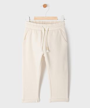 Pantalon en maille avec taille élastique et revers bébé fille vue1 - GEMO 4G BEBE - GEMO