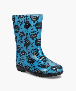 Bottes de pluie garçon imprimées monstres vue2 - GEMO (ENFANT) - GEMO