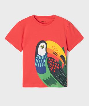 Tee-shirt manches courtes avec motif exotique garçon vue1 - GEMO (ENFANT) - GEMO