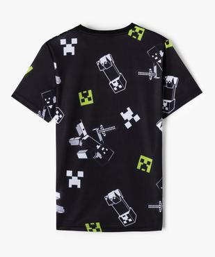Tee-shirt garçon à manches courtes imprimé - Minecraft vue3 - MINECRAFT - GEMO