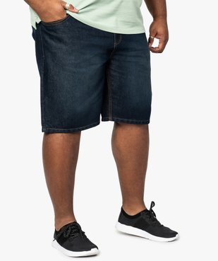 Short en jean avec surpiqûres contrastantes vue1 - GEMO (G TAILLE) - GEMO