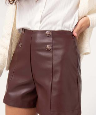 Short femme ample en matière synthétique imitation cuir vue2 - GEMO(FEMME PAP) - GEMO