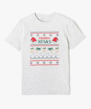 Tee-shirt garçon à manches courtes spécial Noël vue1 - GEMO (JUNIOR) - GEMO