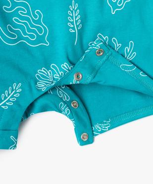 Combishort en coton avec motifs marins bébé garçon vue2 - GEMO 4G BEBE - GEMO