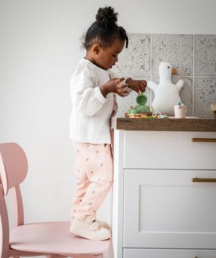 Pantalon en maille avec taille élastique et revers bébé fille vue5 - GEMO 4G BEBE - GEMO