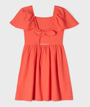 Robe en maille texturée à col modulable fille vue3 - GEMO 4G FILLE - GEMO