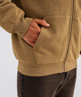 Sweat à capuche zippé avec doublure chaude homme vue2 - GEMO 4G HOMME - GEMO