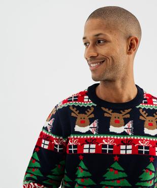 Pull de Noël à motifs jacquard homme vue2 - GEMO (HOMME) - GEMO