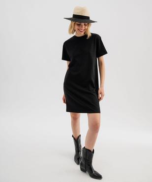 Robe tee-shirt à manches courtes unie femme vue1 - GEMO(FEMME PAP) - GEMO