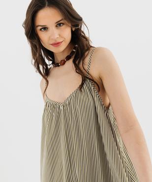 Robe ample rayée à fines bretelles femme vue2 - GEMO 4G FEMME - GEMO
