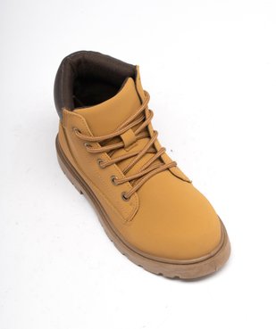 Boots garçon montantes dessus uni à lacets du 31 au 35 vue5 - GEMO (ENFANT) - GEMO
